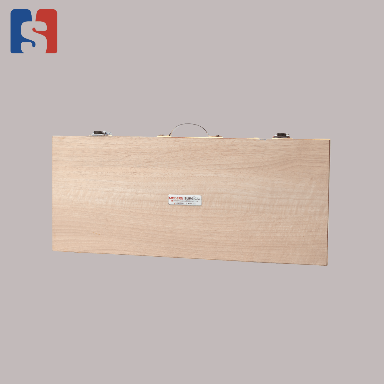 Trial Box Blue & Marron Small With Wooden Case 6X3 Modern Surgical - Image 2